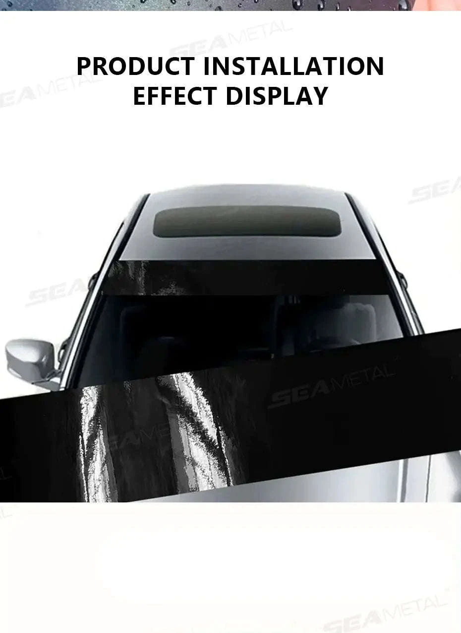 Windshield Sun Protection Sticker Car Window Sun Shade Cover-Matte black