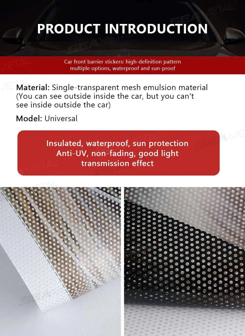 Windshield Sun Protection Sticker Car Window Sun Shade Cover-Matte black
