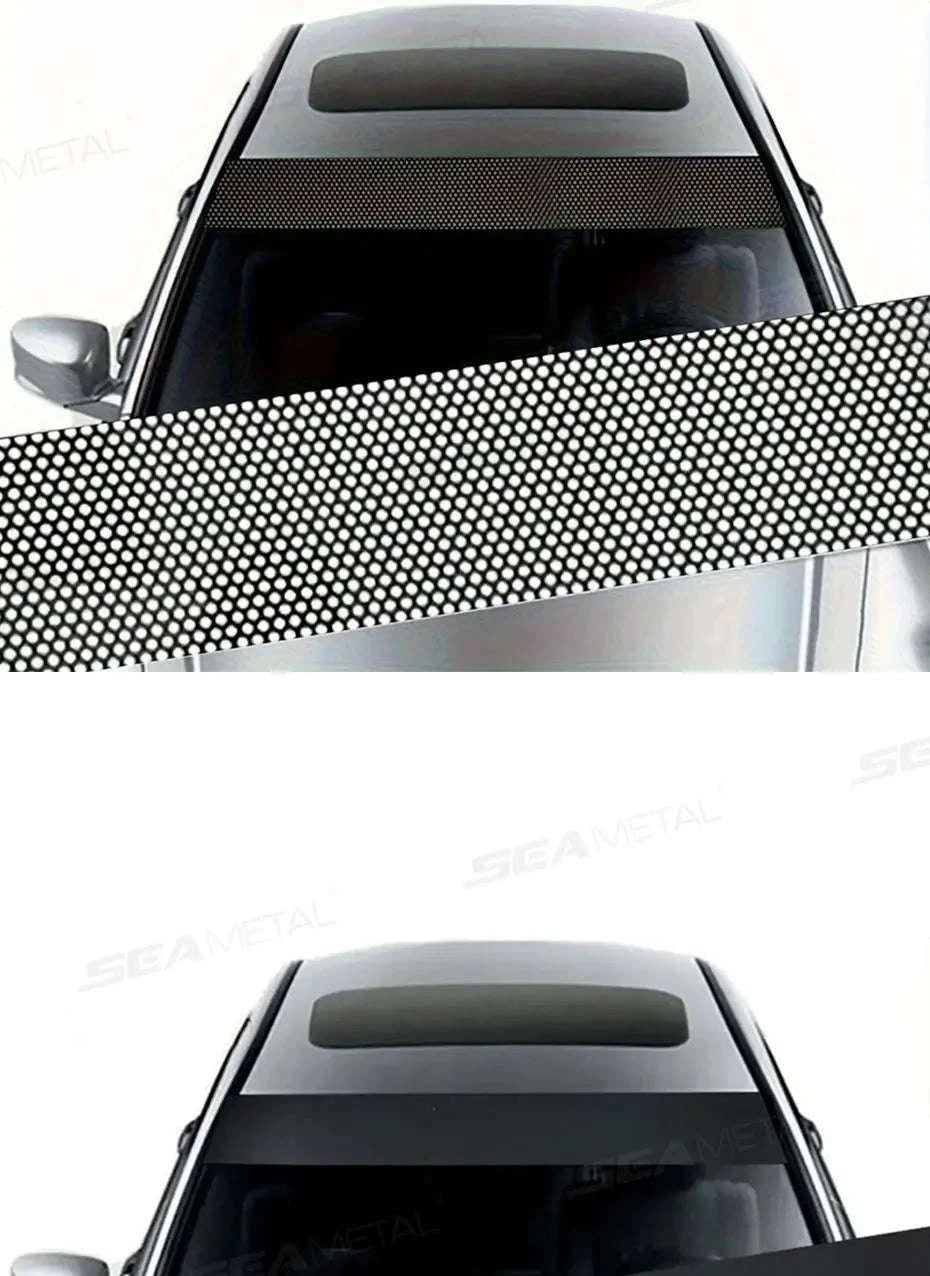 Windshield Sun Protection Sticker Car Window Sun Shade Cover-Matte black