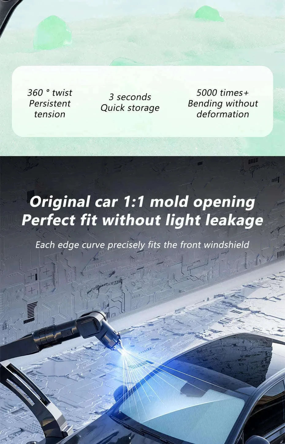 Windshield Sun Shade for Car Cooling and Sun Protection-Blue