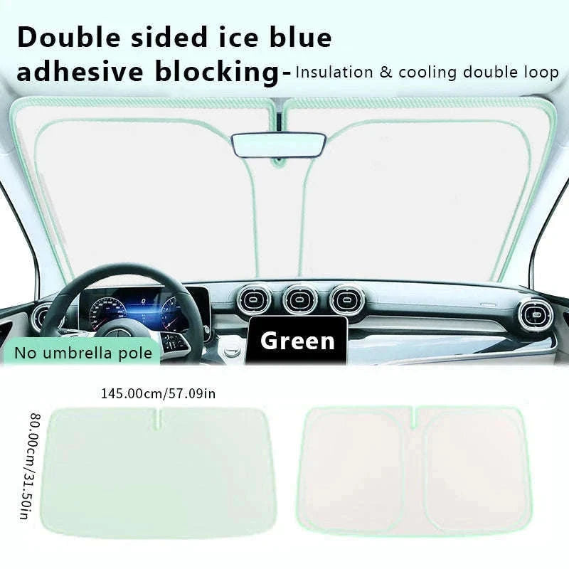 Windshield Sun Shade for Car Cooling and Sun Protection-Blue