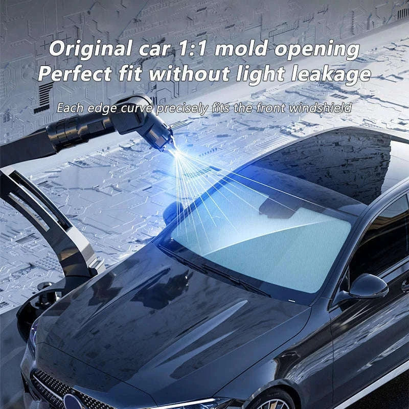 Windshield Sun Shade for Car Cooling and Sun Protection-Blue