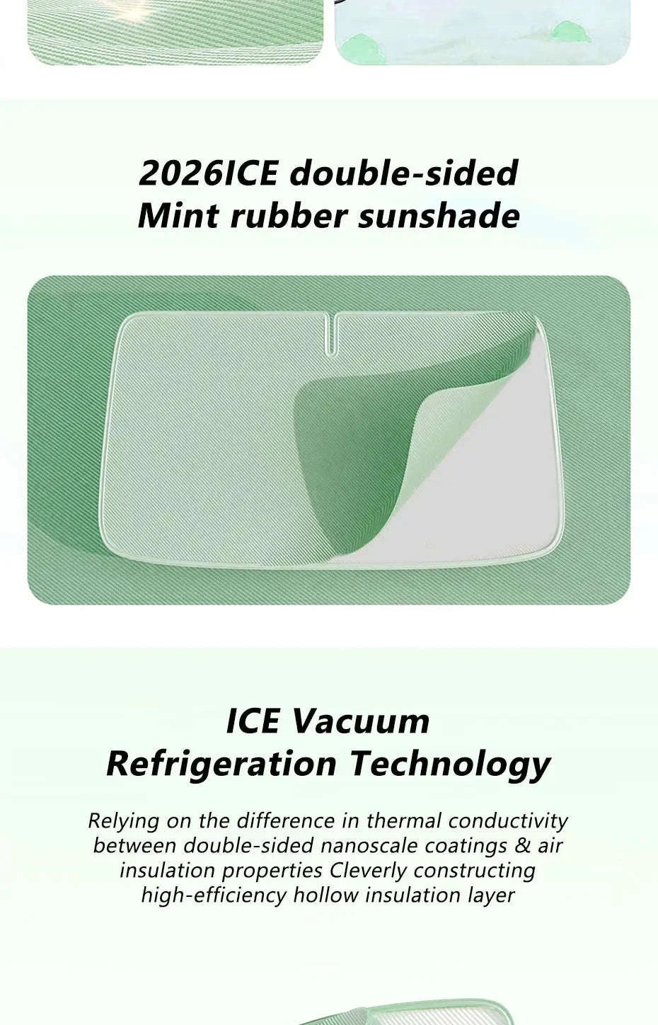 Windshield Sun Shade for Car Cooling and Sun Protection-Blue
