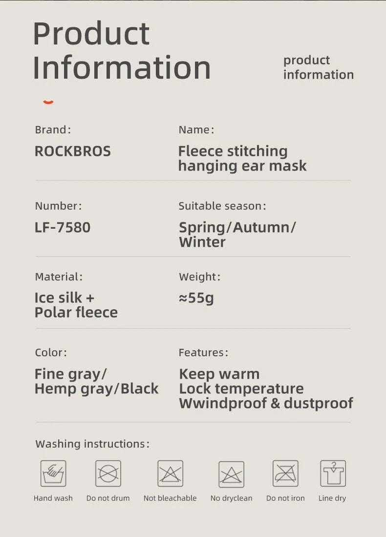 Winter Cycling Face Mask Windproof Fleece Thermal Bike Scarf-LF7580-3