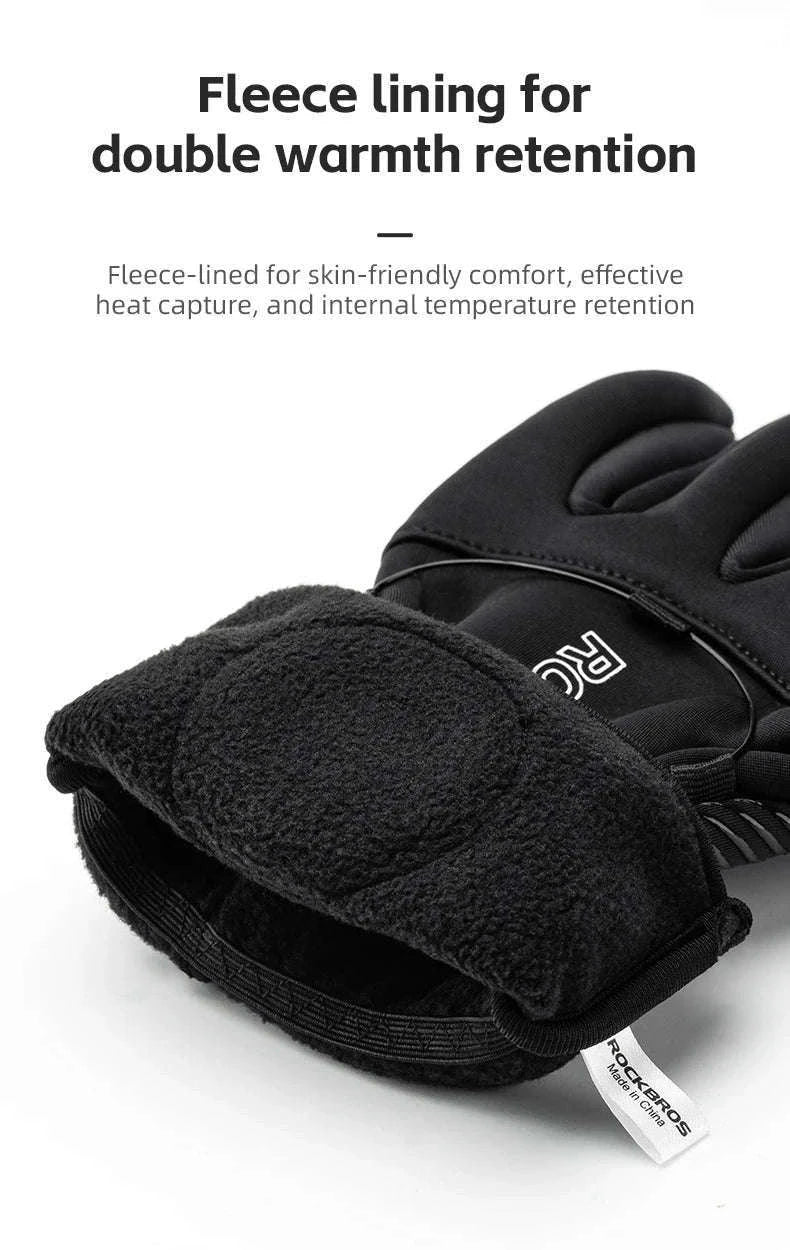 Winter Cycling Gloves Touchscreen Full Finger Warm Anti-Slip Grip-S351 / M