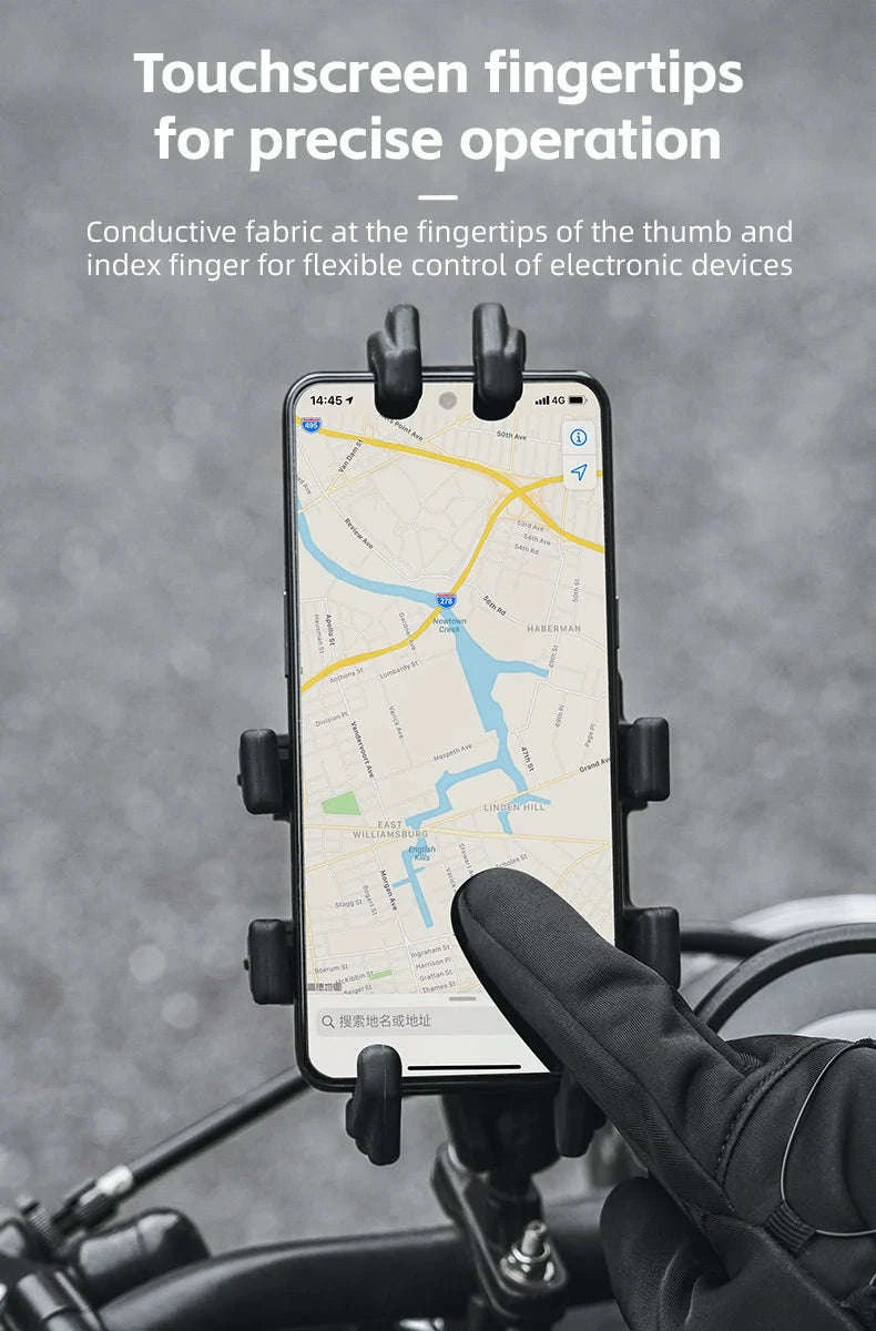 Winter Cycling Gloves Touchscreen Full Finger Warm Anti-Slip Grip-S351 / M
