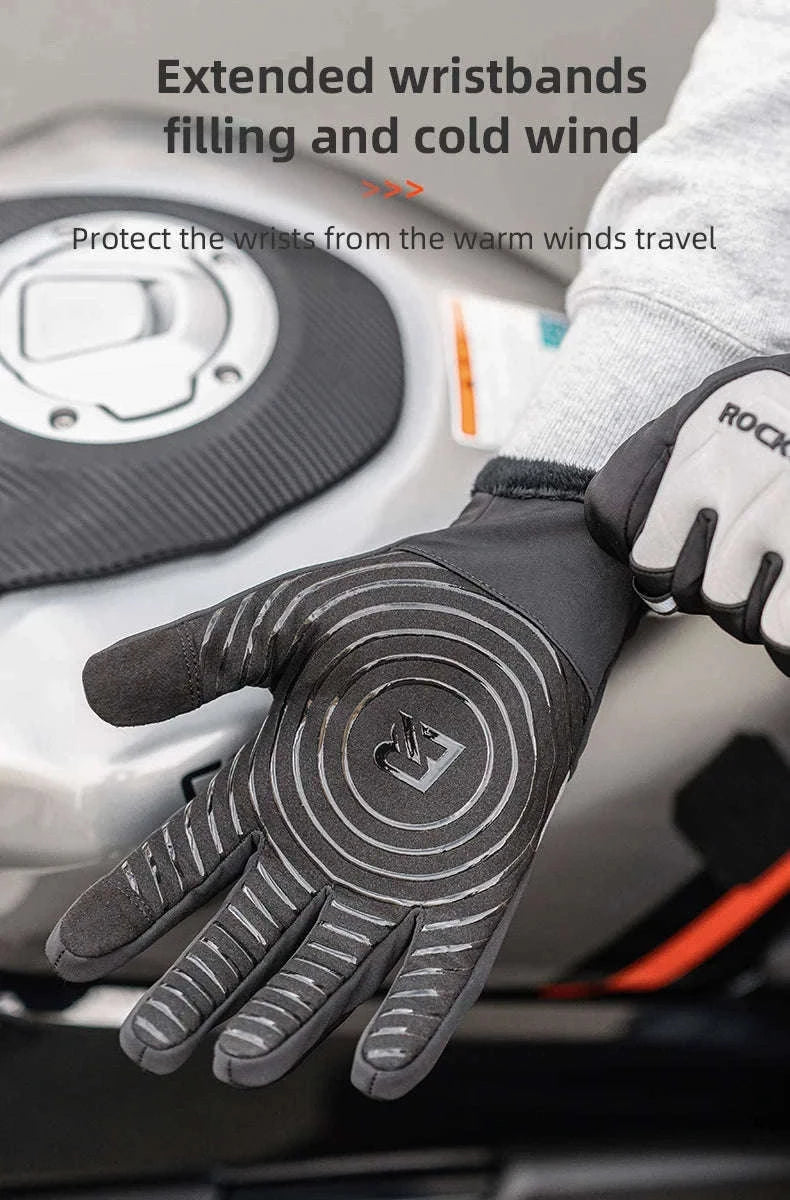 Winter Cycling Gloves Touchscreen Full Finger Warm Bike Gloves-S317-BG / S