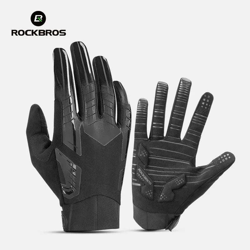 Winter Cycling Gloves Touchscreen Full Finger Windproof MTB Gloves-S208BK / XL