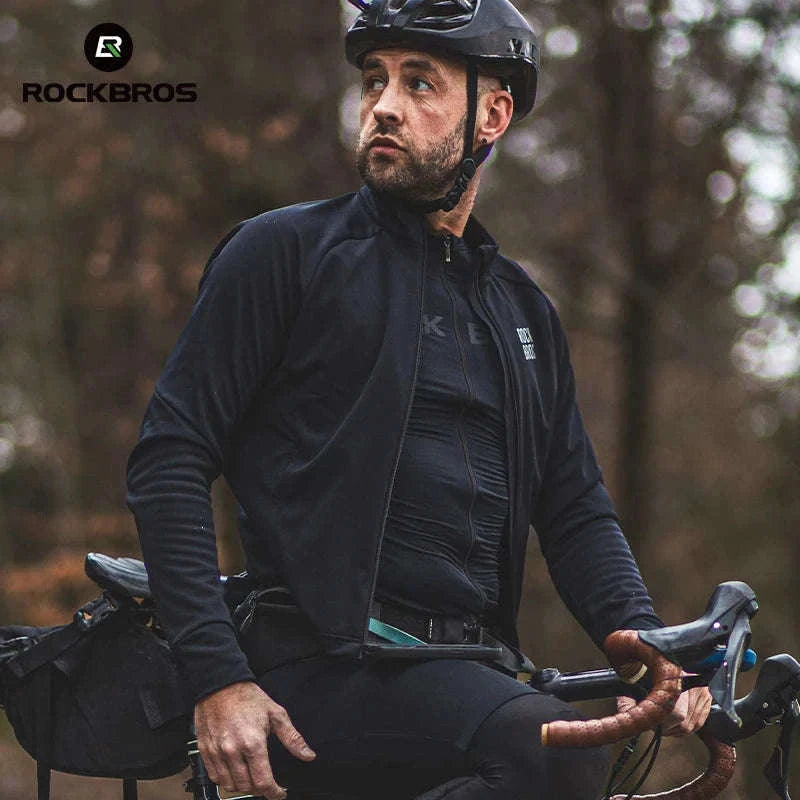 Winter Cycling Jacket Thermal Windproof MTB Road Riding Coat-Asia L (EU M)