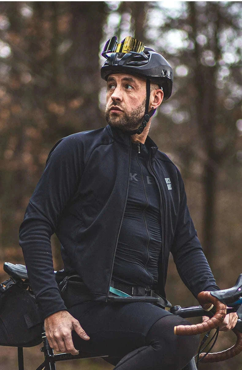 Winter Cycling Jacket Thermal Windproof MTB Road Riding Coat-Asia L (EU M)