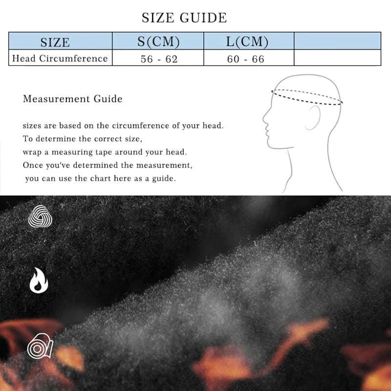 Winter Full Face Balaclava Mask for Skiing, Cycling & Outdoor Use-LF7345BK / One Size