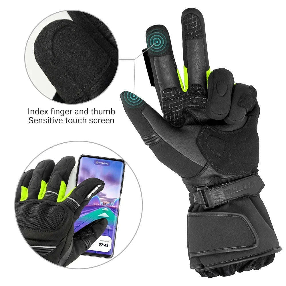 Winter Motorcycle Gloves for Cold-Weather Riding-WN-04 Red / L