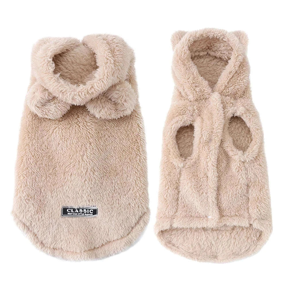 Winter Pet Hoodie Sweater for Small and Medium Dogs & Cats-Gray / S