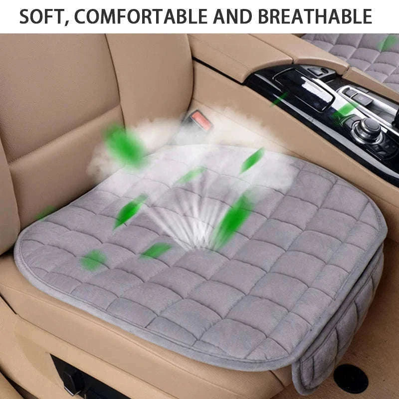 Winter Plush Car Seat Cover-Gray Front 1 pc