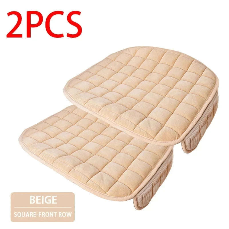 Winter Plush Car Seat Cover-Gray Front 1 pc