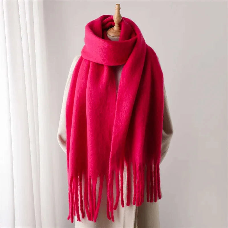 Winter Scarf for Women Cashmere-Feel Pashmina Wrap-Beige
