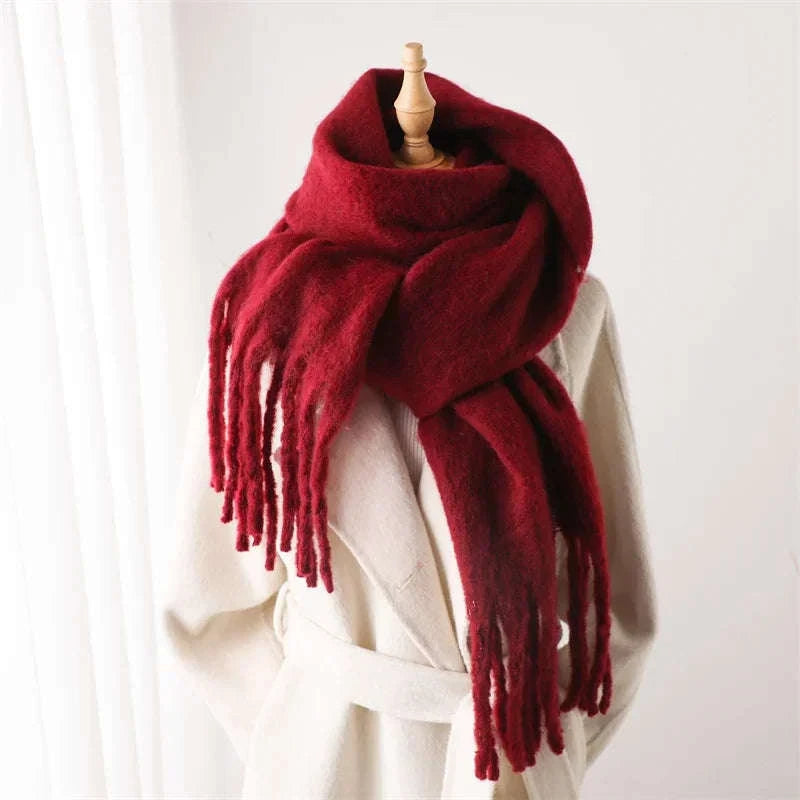 Winter Scarf for Women Cashmere-Feel Pashmina Wrap-Beige
