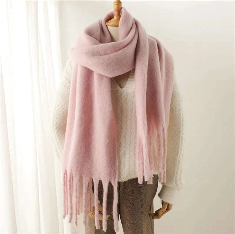 Winter Scarf for Women Cashmere-Feel Pashmina Wrap-Beige
