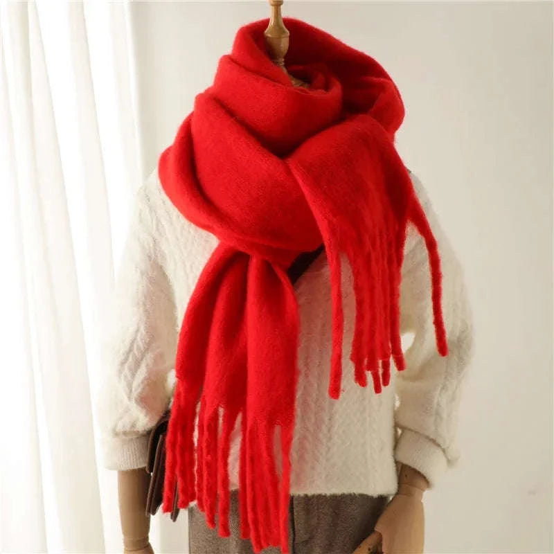 Winter Scarf for Women Cashmere-Feel Pashmina Wrap-Beige