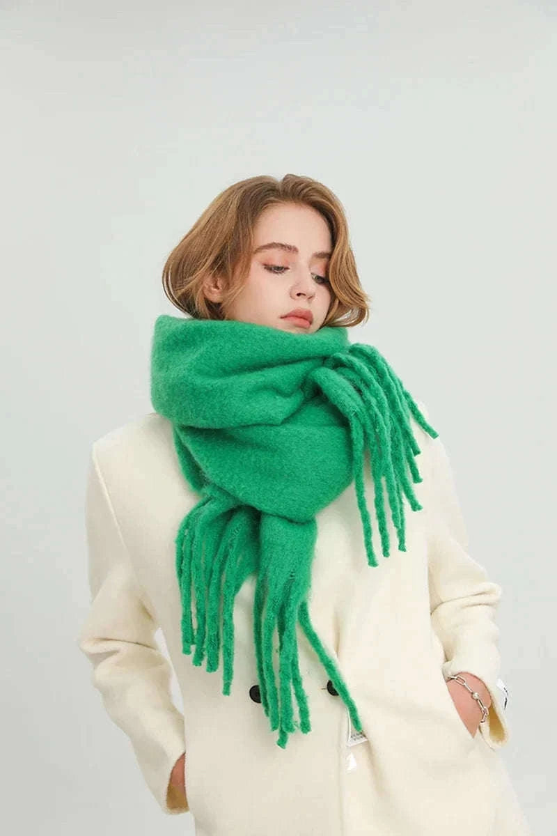 Winter Scarf for Women Cashmere-Feel Pashmina Wrap-khaki