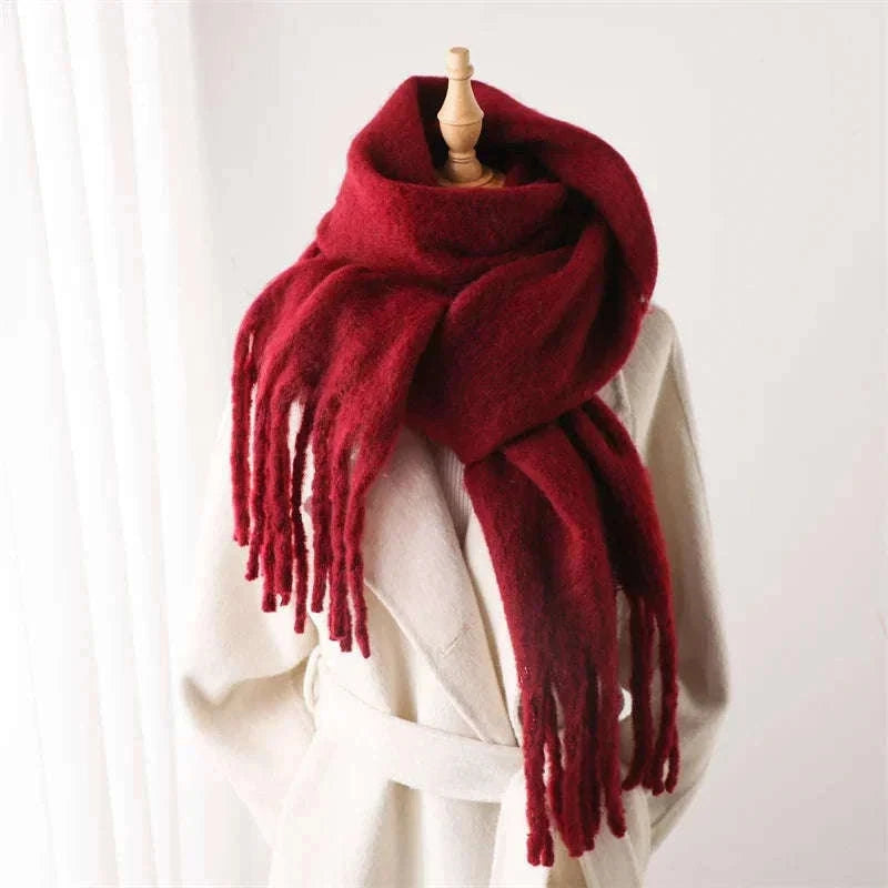 Winter Scarf for Women Cashmere-Feel Pashmina Wrap-khaki