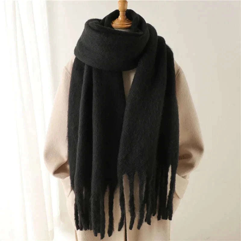 Winter Scarf for Women Cashmere-Feel Pashmina Wrap-khaki