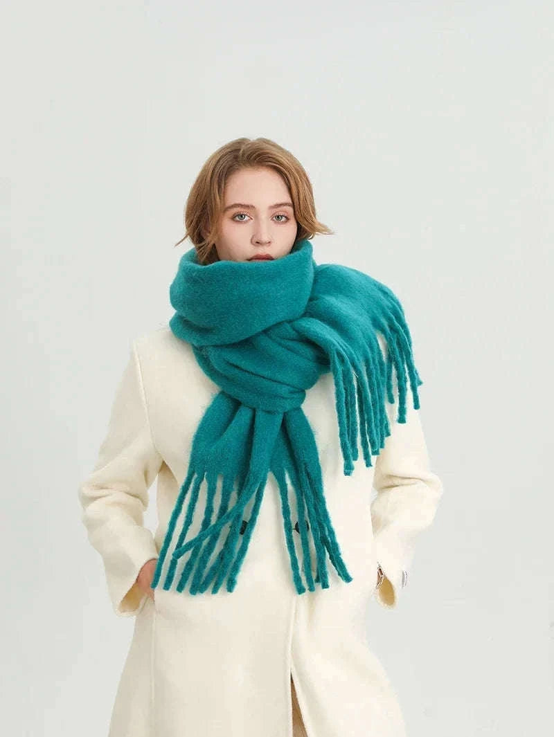 Winter Scarf for Women Cashmere-Feel Pashmina Wrap-khaki
