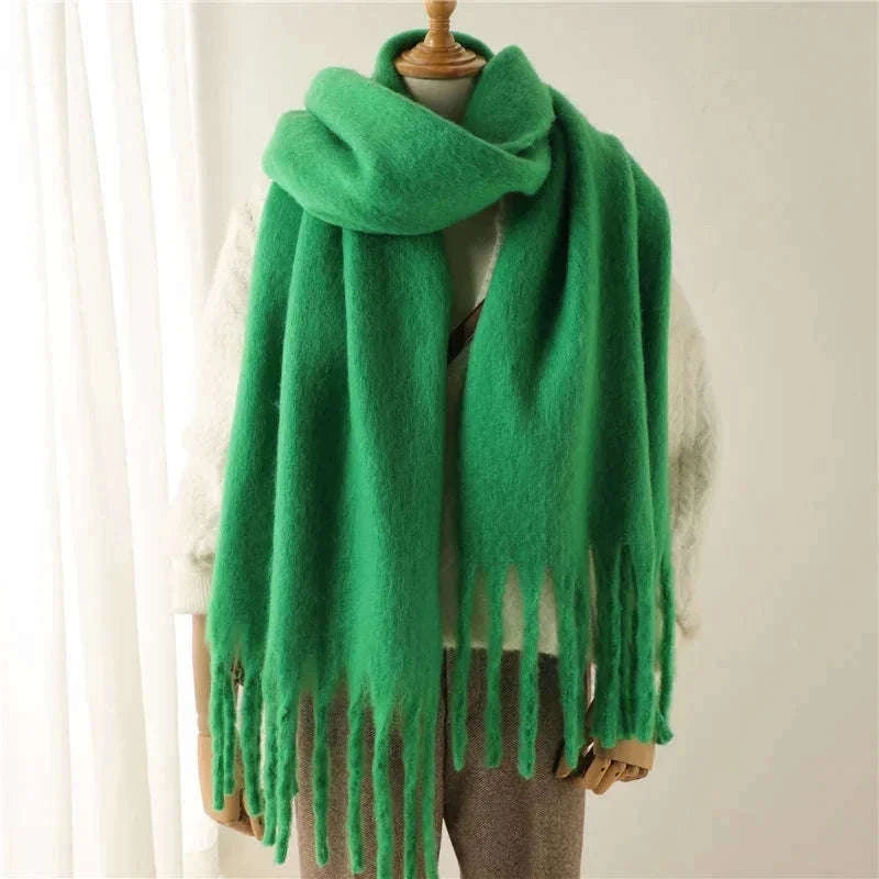 Winter Scarf for Women Cashmere-Feel Pashmina Wrap-khaki