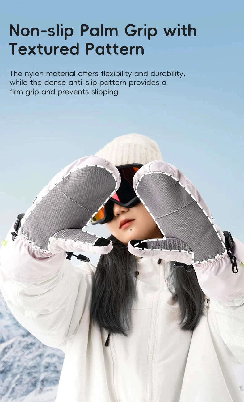 Winter Ski Gloves Waterproof Touchscreen Non-Slip Windproof Warm-014-S345-PK / XL