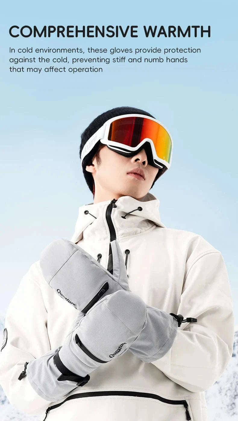 Winter Ski Gloves Waterproof Touchscreen Non-Slip Windproof Warm-014-S345-PK / XL