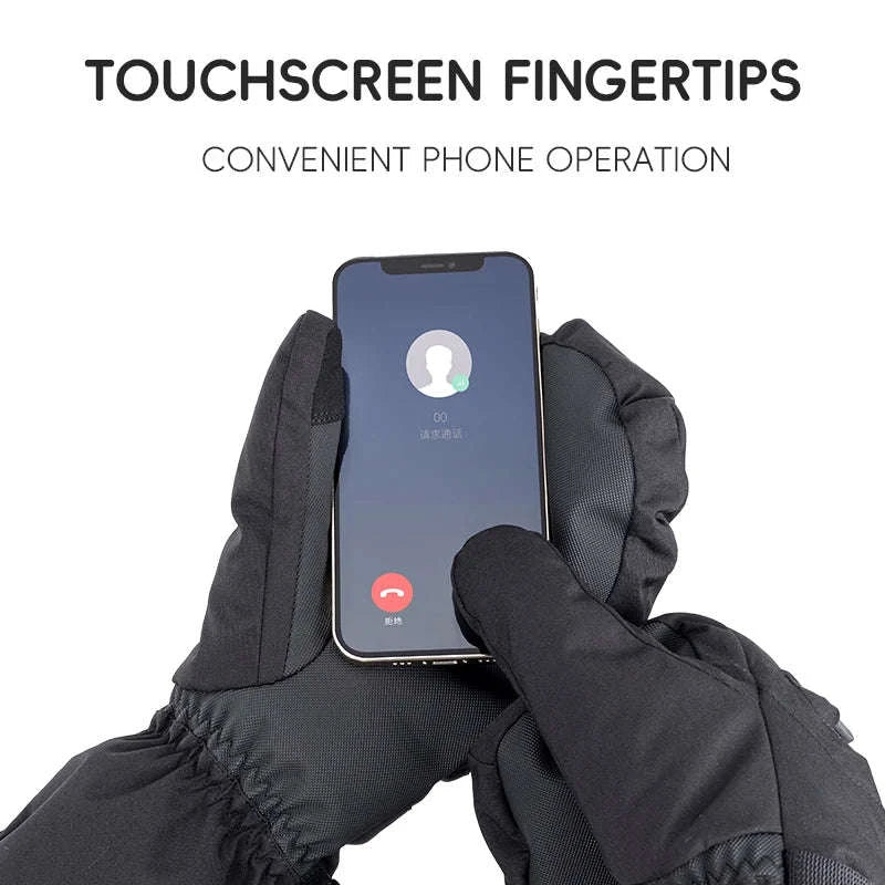 Winter Ski Gloves Waterproof Touchscreen Non-Slip Windproof Warm-014-S345-PK / XL