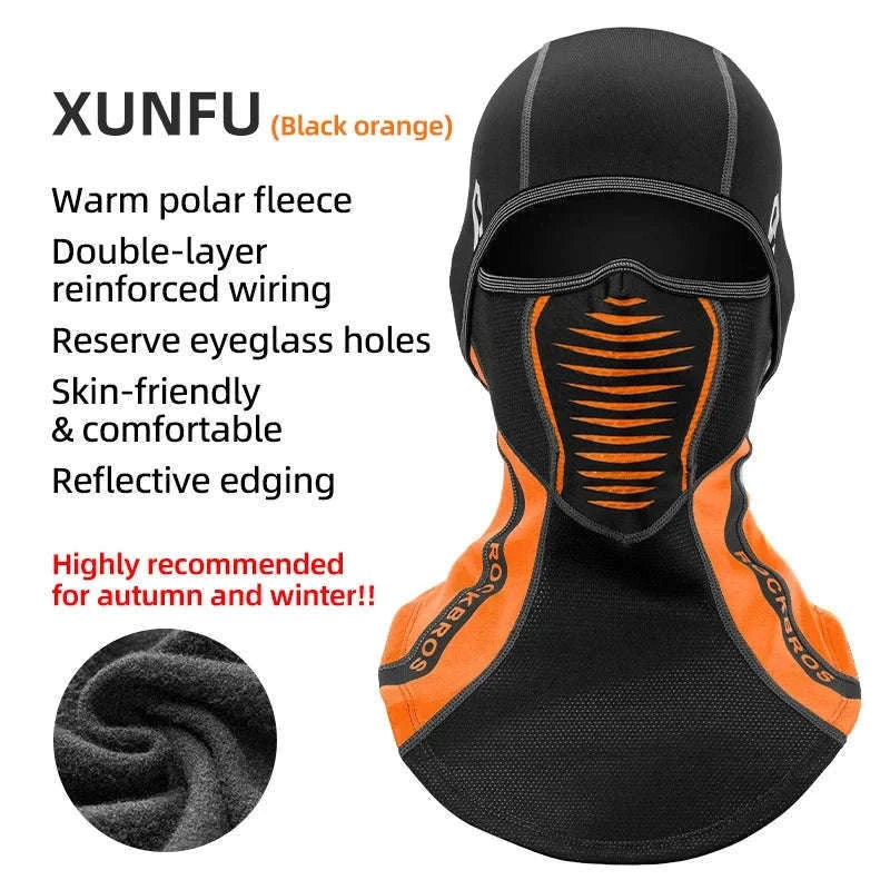 Winter Thermal Fleece Balaclava Full Face Ski Mask Windproof Headgear-LF7913-2