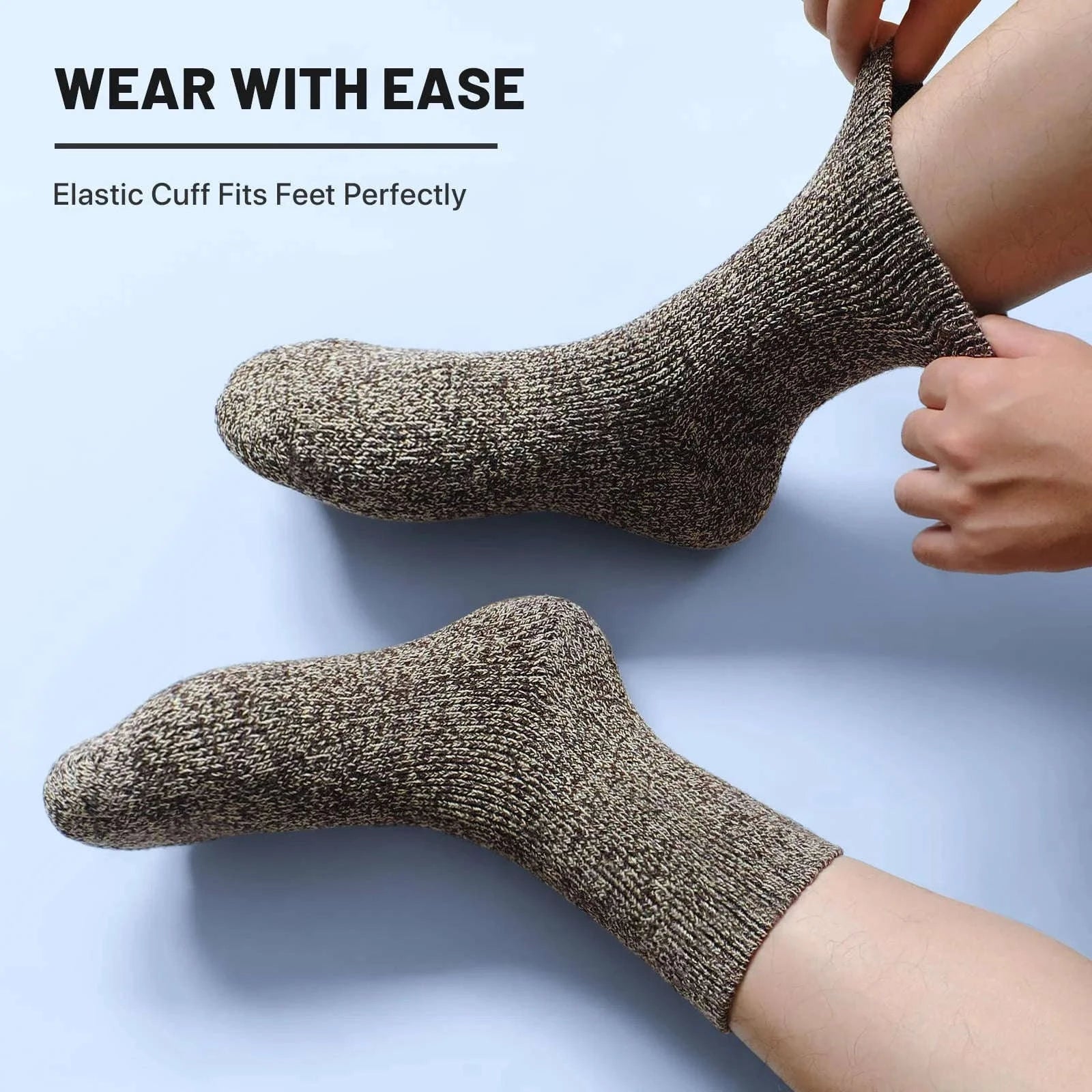 Winter Thick Warm Men's Wool Socks – Outdoor Thermal Hiking Socks-3 pairs C / China Mainland