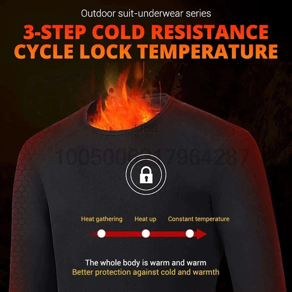 Winter USB Electric Heating Jacket & Thermal Underwear Set-12-BK-Women-Pant / EU(XXXL) Asia(5XL)