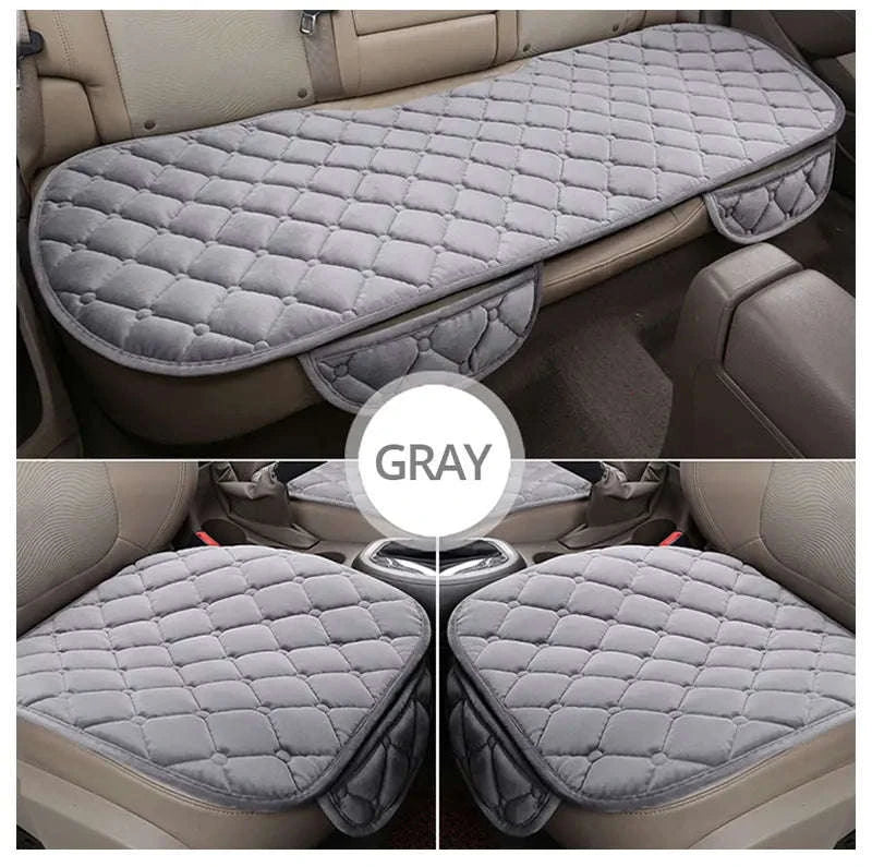 Winter Warm Car Seat Cover Cushion-Front 2pcs Beige