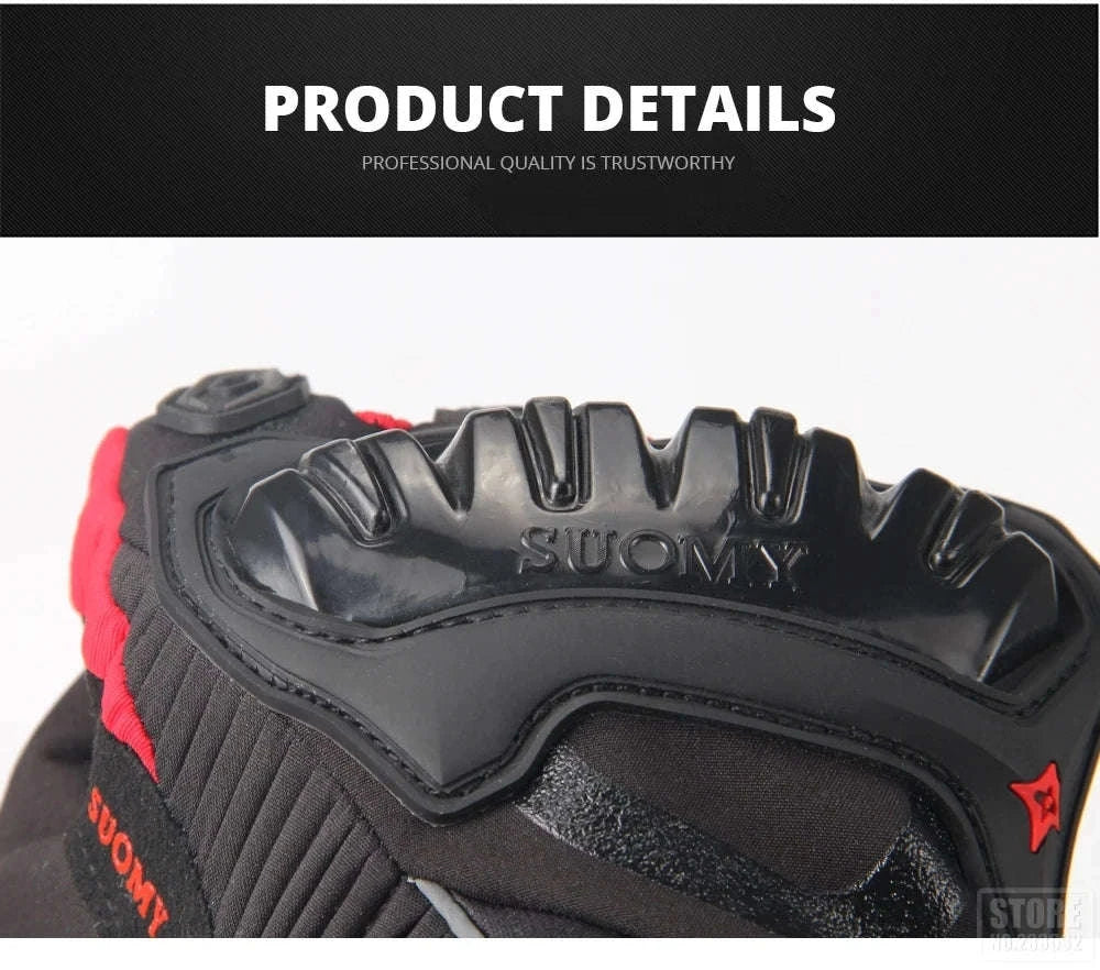 Winter Warm Motorcycle Gloves for Outdoor Riding-WN-04 Red / L