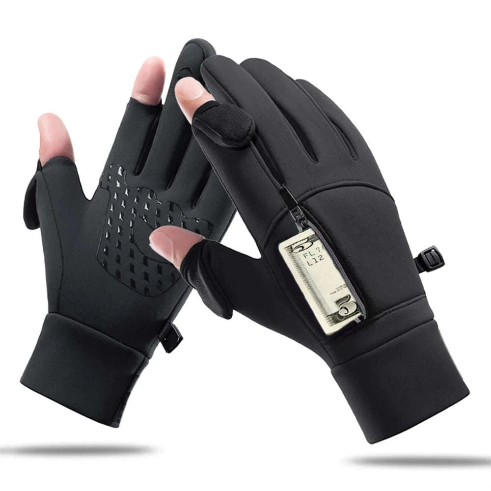 Winter Warm Touch Screen Gloves-Black 1PC / XL