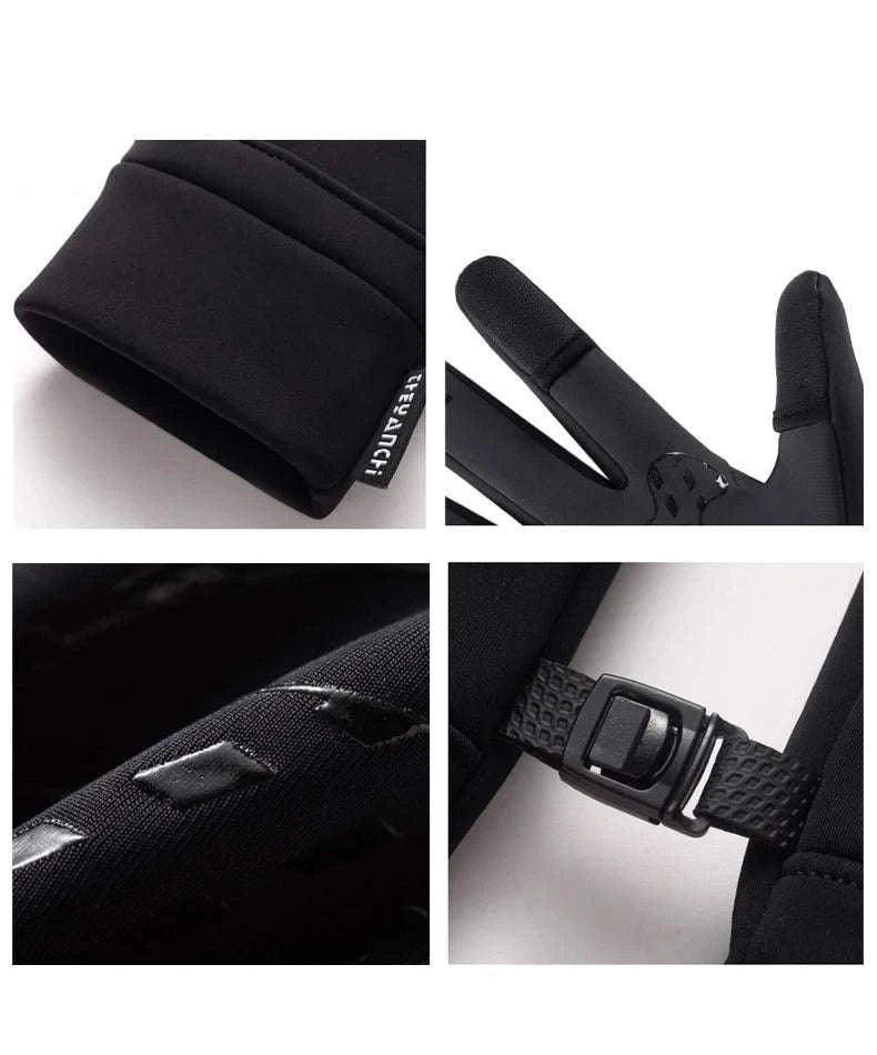 Winter Warm Touch Screen Gloves-Black 1PC / XL