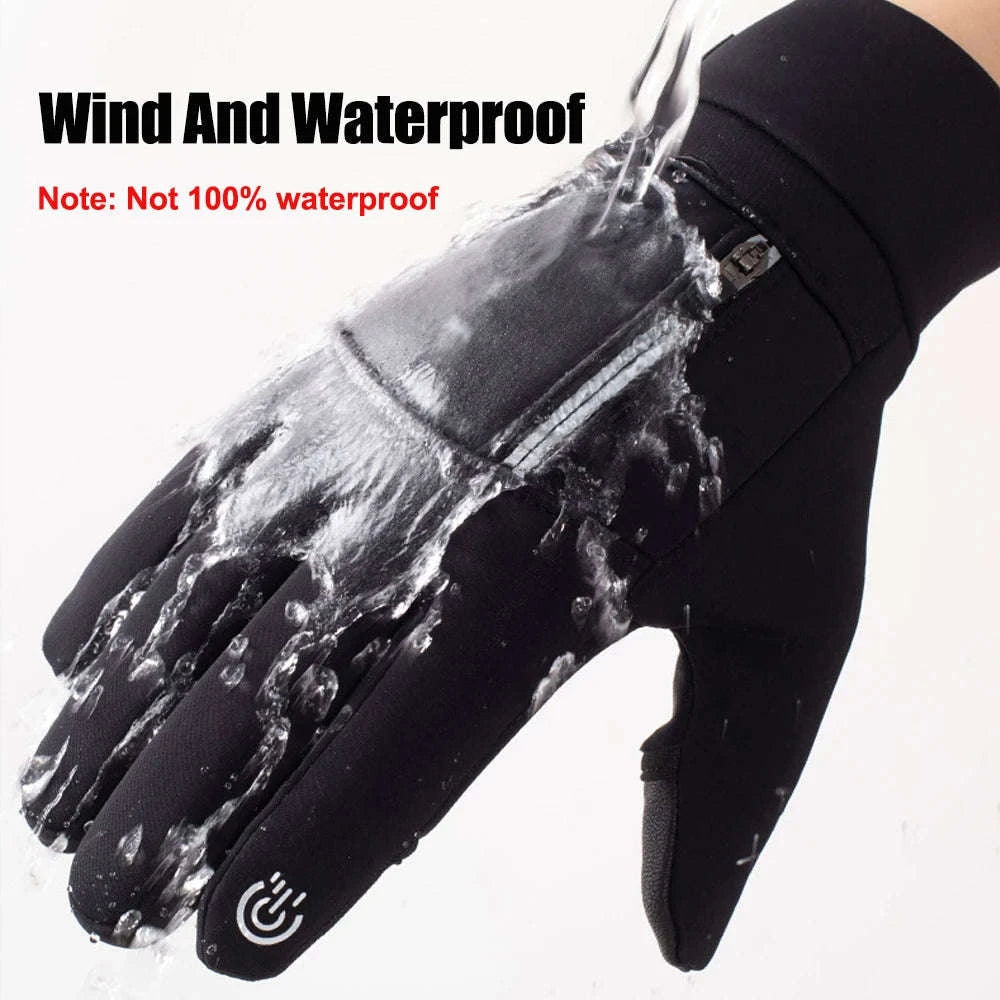 Winter Warm Touch Screen Gloves-Black 1PC / XL