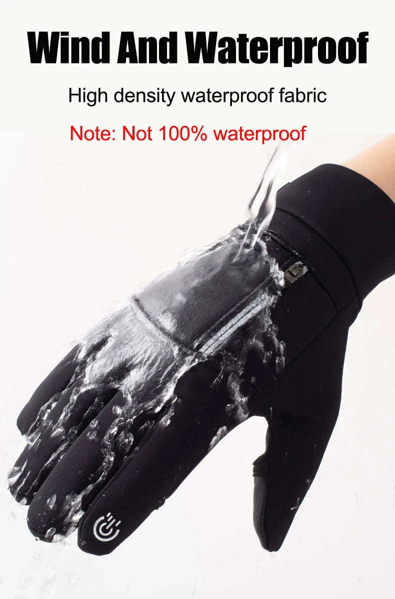 Winter Warm Touch Screen Gloves-Black 1PC / XL