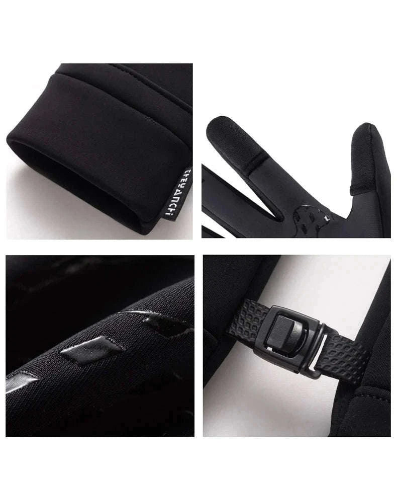 Winter Warm Touch Screen Gloves-Black / XL