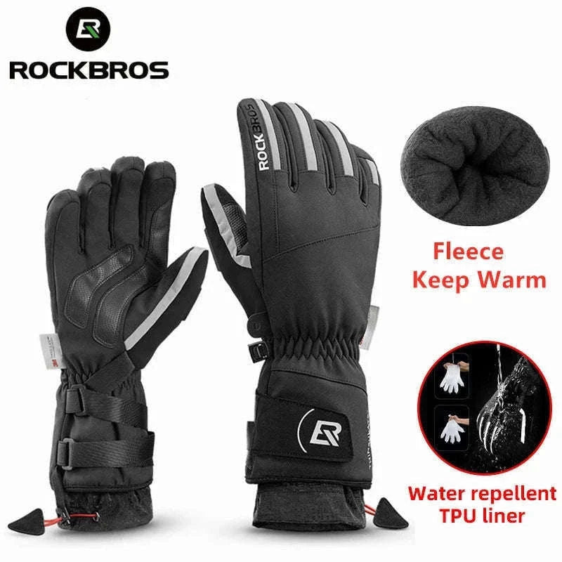 Winter Waterproof Ski & Motorcycle Gloves with Thermal Insulation-16410241 / XL