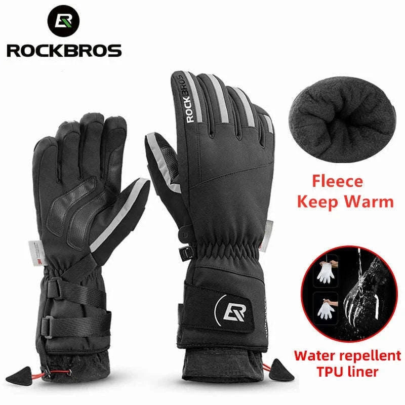 Winter Waterproof Ski & Motorcycle Gloves with Thermal Insulation-16410241 / XL