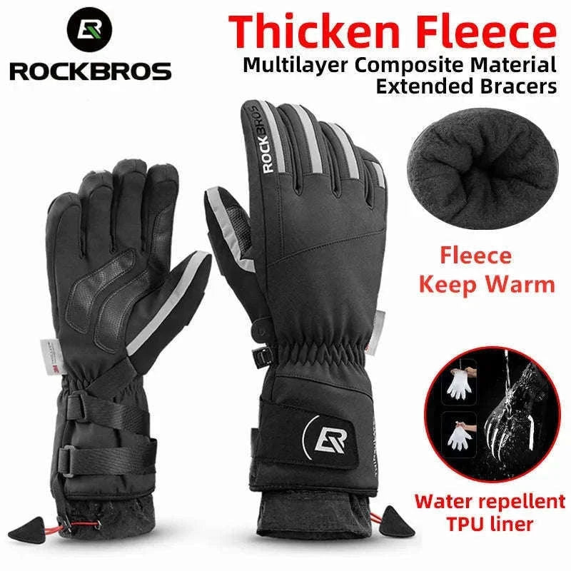 Winter Waterproof Ski & Motorcycle Gloves with Thermal Insulation-16410241 / XL