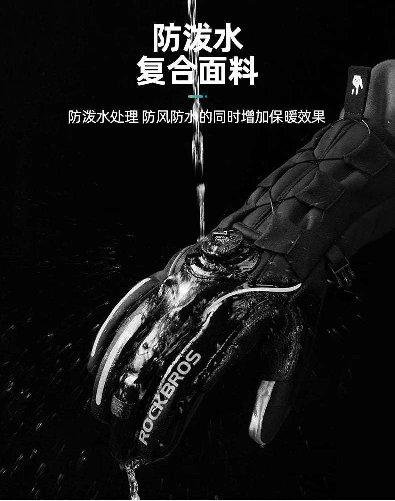 Winter Waterproof Thermal Gloves with Touchscreen Grip for Cycling-S212 / M