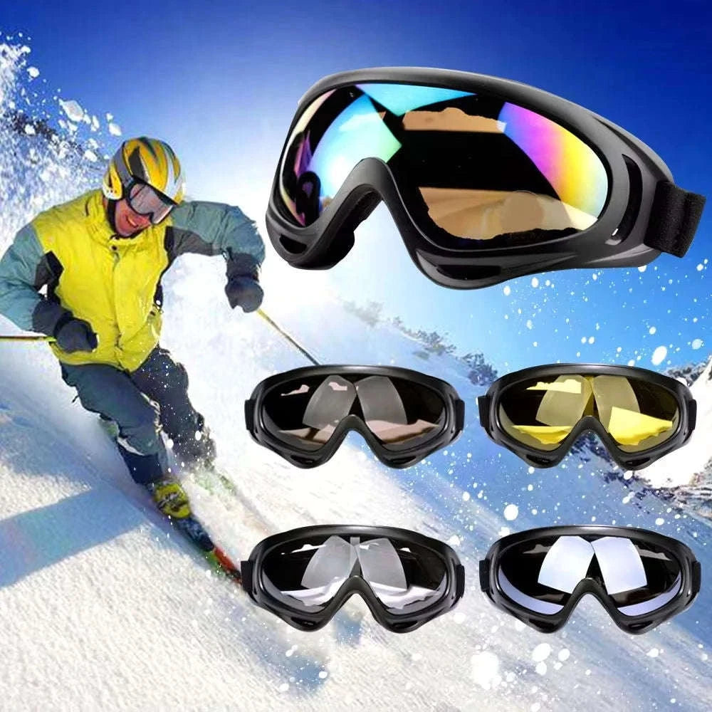 Winter Windproof Anti-Fog Ski Goggles-yellow