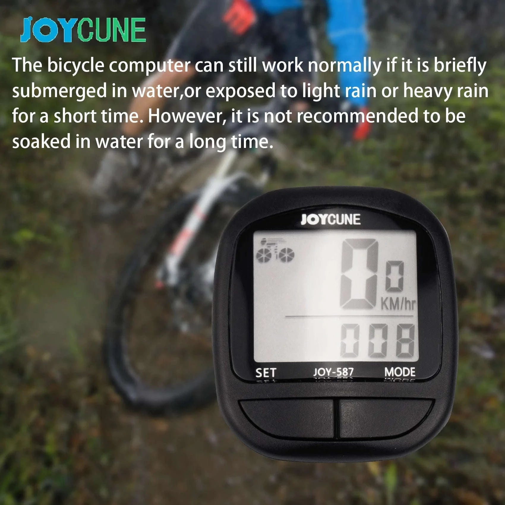 Wired Waterproof Bike Computer-Black