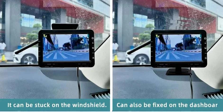 Wireless 1080P Backup Camera with 4.3" Monitor for Cars & RVs-12V Monitor with Cam