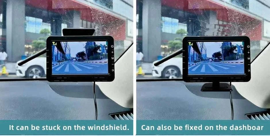 Wireless 1080P Backup Camera with 4.3" Monitor for Cars & RVs-12V Monitor with Cam