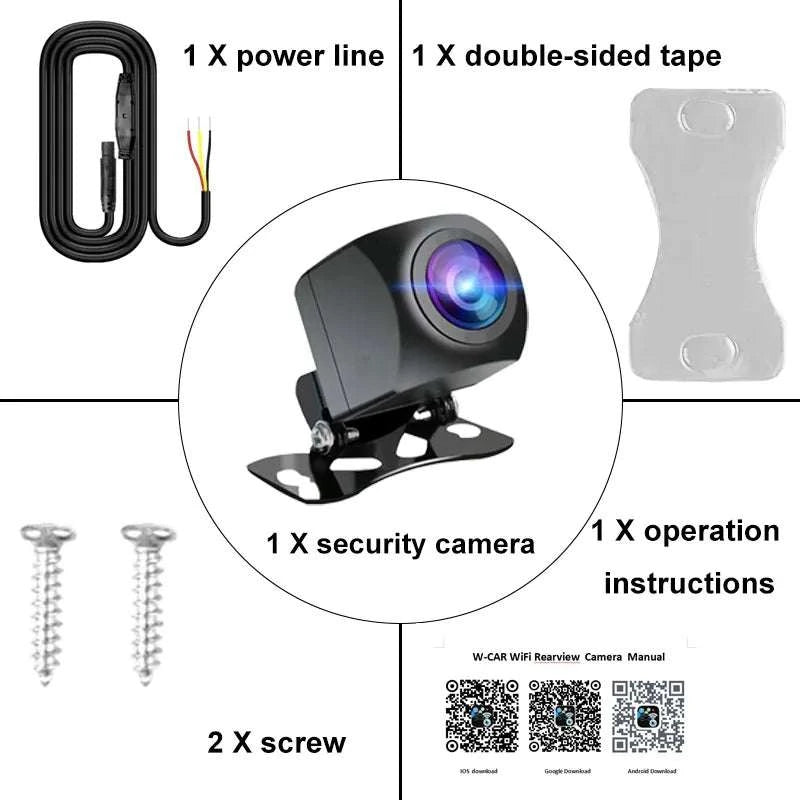 Wireless 1080P HD Car Reverse Camera with WiFi & Night Vision-WIFI-X